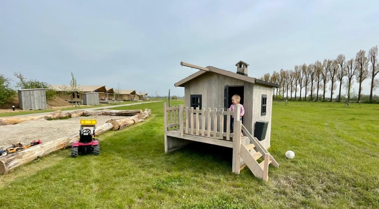 De Hazelaarshof Luxe Glampingtent Bij Natuurgebied De Millingerwaard Kekerdom Екстериор снимка